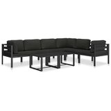  Modularna srednja sofa s jastucima aluminijska antracit | Eponuda.com
