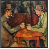  Slika - Paul Cézanne – The Card Players 80x80 U crnom drvenom okviru | shoptok.hr