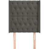  Uzglavlje s ušima tamnosivo 83x16x118/128 cm baršunasto | shoptok.hr