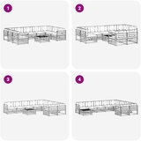  Set vanjskih sofa 10 kom. Bijela i bež Poliester | Eponuda.com