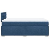 vidaXL Box spring postelja z vzmetnico modra 120x190 cm blago | Shoptok.si