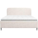MID.YOU OBLAZINJENA POSTELJA 140 cm x 200 cm , les, tekstil, leseni material bela | Shoptok.si