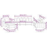 4-dijelni set sofa s jastucima smeđesivi od tkanine | shoptok.hr