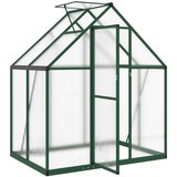 vidaXL Rastlinjak z okvirjem zelen 169x114x195 cm aluminij | Shoptok.si