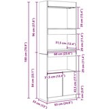 vidaXL Visoka komoda crna 63x33x180 cm od konstruiranog drva | shoptok.hr