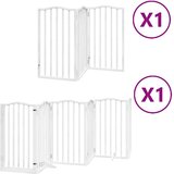 vidaXL Vrata za pse s vratašcima 9 panela sklopiva 450 cm drvo topole | shoptok.hr