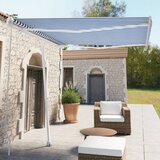 vidaXL Prostostoječa ročno zložljiva tenda 300x250 cm modra/bela Cene