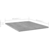 Police za knjige 4 kom siva boja betona 40 x 50 x 1,5 cm drvene | shoptok.hr