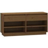 Maison Chic Omarica za obutev - Kopa za čevlje medeno rjava 110x34x52 cm trdna borovina, (21776190) Cene