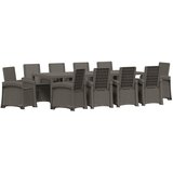  Vrtni set za objed 11 kom. Svjetlosiva i antracit PP | shoptok.hr