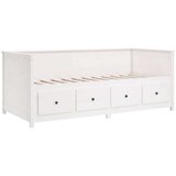  Dnevna postelja bela 80x200 cm trdna borovina, (21157790) | Shoptok.si