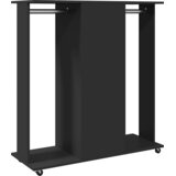  Ormar s kotačima crni 102 x 38 x 110 cm od konstruiranog drva | shoptok.hr