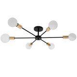 Toolight stropna svjetiljka pauk 6 crno zlato APP501-6C | shoptok.hr