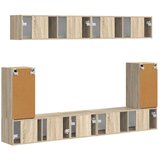  Komplet TV omaric 5 pcs Sonoma hrast Konstruiran les - - Rjava - 83.35 - 98 x 31 x 29,5 cm - 2025-vidaXL-Uvoz_2 | Shoptok.si