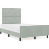 vidaXL Okvir kreveta Svjetlosiva 120x190 cm Baršun | shoptok.hr