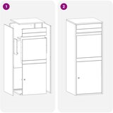  Sandučić za pakete Srebrna 47,5 x 38 x 59 cm Cinkani čelik | shoptok.hr