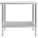 vidaXL Kuhinjski radni stol 100 x 60 x 85 cm od nehrđajućeg čelika | shoptok.hr