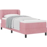  Postelja z Blazino Box Spring Roza 80x200 cm Žamet, (22051956) | Shoptok.si