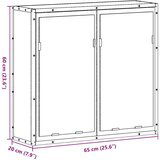 vidaXL Kopalniška omarica z ogledalom sonoma hrast 65x20x60 cm | Shoptok.si