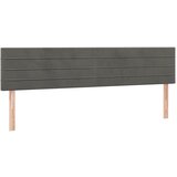 Maison Chic Posteljno vzglavje - Vzglavna omarica 2 kosa temno siv 100x5x78/88 cm žamet, (22077172) Cene