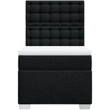  Krevet s oprugama i madracem crni 100 x 200 cm od tkanine | shoptok.hr