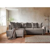 Miuform Svjetlo smeđa sklopiva kutna garnitura od samta (s lijevim kutom) Lazy Lukka – | shoptok.hr