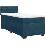 Box spring krevet s madracem tamnoplavi 90x200 cm baršunasti | shoptok.hr