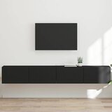 TV zidni ormar 2 kom. Crna Konstruirano drvo | shoptok.hr