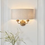  Endon 110726 - Zidna svetiljka HIGHCLERE 2xE14/40W/230V bež/mesing | Eponuda.com