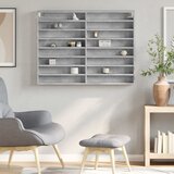  Vitrina siva boja betona 100x8,5x75 cm konstruirano drvo | shoptok.hr