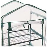 Balkonski mini staklenik s PVC folijom, 4 police, metalna konstrukcija, 69 × 49 × 157 cm | shoptok.hr