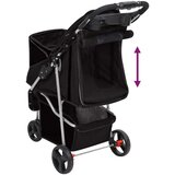  Sklopiva kolica za pse crna 80 x 46 x 98 cm od tkanine oxford | shoptok.hr