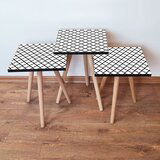 Hanah home 3Shp393 - White WhiteBlack Nesting Table (3 Pieces) | ePonuda.com