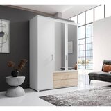 XORA omara s klasičnimi vrati, bela, hrast sonoma | Shoptok.si
