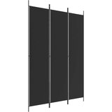 Sobna pregrada s 3 panela crna 150 x 220 cm od tkanine | shoptok.hr