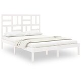  Okvir za krevet od masivnog drva bijeli 140 x 200 cm | shoptok.hr