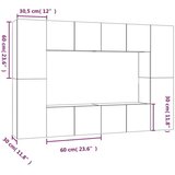  Komplet TV omaric 8-delni dimljen hrast konstruiran les, (20913737) | Shoptok.si