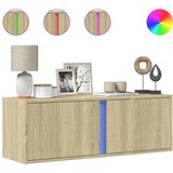 Maison Chic Stenska TV omarica - TV stojalo - Televizijska omarica z LED lučkami sonoma hrast 100x31x35 cm, (21701138) Cene
