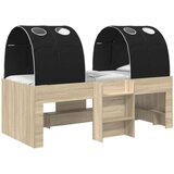 Krevet s Tunnels 3 kom. Sonoma i Crna Konstruirano drvo | shoptok.hr
