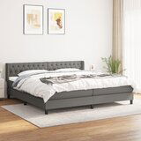 The Living Store Box spring postelja z vzmetnico temno siva 200x200 cm blago - Box Spring Postelja, (21519552) | Shoptok.si