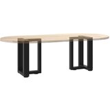 vidaXL noge kavne mizice t-oblika 2 kosa črna 38x25x(42-43) cm jeklo | Shoptok.si