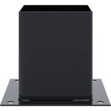  Postolja za stupove kvadratna 12 kom čelik presvučen prahom Antracitno siva 121 x 121 mm | Shoptok.si