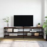 TV ormarić boja hrasta 180x30x50 cm konstruirano drvo i metal | shoptok.hr