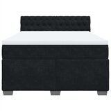  Krevet s oprugama i madracem crni 140 x 190 cm baršunasti | shoptok.hr