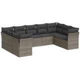  9-dijelni set vrtnih sofa od poliratana s jastucima sivi | shoptok.hr