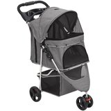  Sklopiva kolica za pse siva 80 x 46 x 98 cm od tkanine Oxford | shoptok.hr