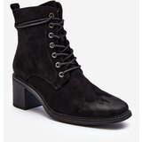 Kesi Women's lace-up ankle boots with low heels - black Serellia | shoptok.hr