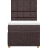  Krevet s oprugama i madracem tamnosmeđi 90 x 190 cm od tkanine | shoptok.hr