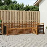  Sekcijska garnitura 4 pcs Prirodna Čvrsto drvo akacije | Eponuda.com