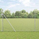 vidaXL Varjena žična ograja s 7 stebri 1.6x10 m Galvanizirano jeklo | Shoptok.si